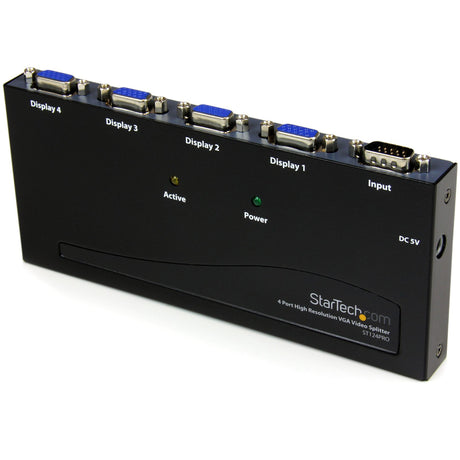 StarTech.com 4 Port High Resolution VGA Video Splitter - 300 MHz - VideoView Pro 47 Port High Resolution 300 MHz Video Splitter - Video splitter - 4 ports — ST124PRO
