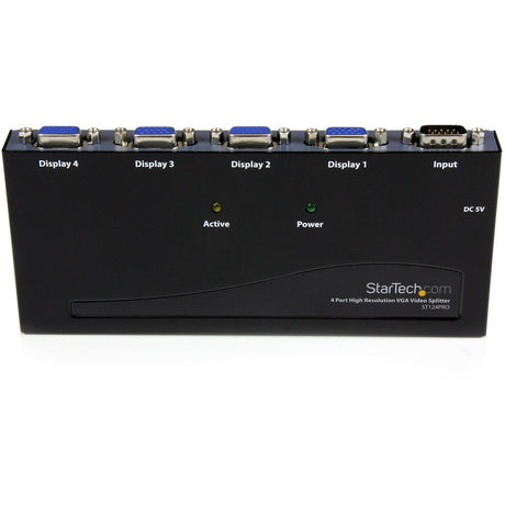 StarTech.com 4 Port High Resolution VGA Video Splitter - 300 MHz - VideoView Pro 47 Port High Resolution 300 MHz Video Splitter - Video splitter - 4 ports — ST124PRO