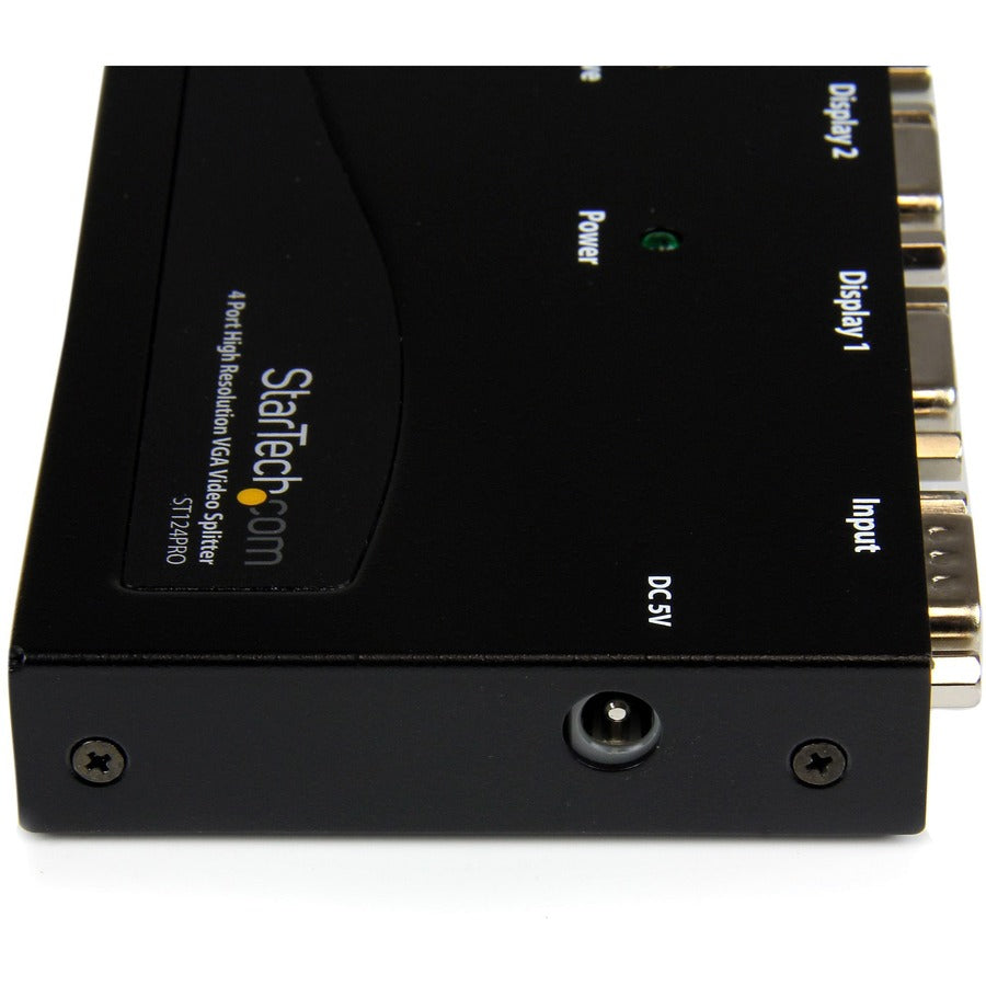 StarTech.com 4 Port High Resolution VGA Video Splitter - 300 MHz - VideoView Pro 47 Port High Resolution 300 MHz Video Splitter - Video splitter - 4 ports — ST124PRO