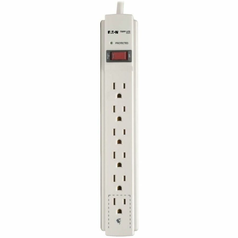 Eaton Tripp Lite Series Protect It! 6-Outlet Surge Protector, 6 ft. Cord, 900 Joules, Diagnostic LED, Light Gray Housing — TLP606
