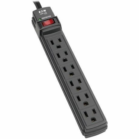 Eaton Tripp Lite Series Protect It! 6-Outlet Surge Protector, 6 ft. Cord, 360 Joules, Diagnostic LED, Black Housing — TLP6B