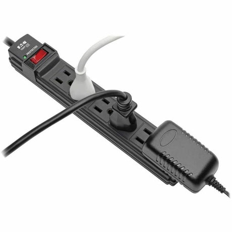 Eaton Tripp Lite Series Protect It! 6-Outlet Surge Protector, 6 ft. Cord, 360 Joules, Diagnostic LED, Black Housing — TLP6B