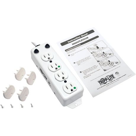 Eaton Tripp Lite Series Safe-IT UL 1363A Medical-Grade Power Strip for Patient-Care Vicinity, 4x 15A Hospital-Grade Outlets, 15 ft. Cord — PS-415-HG-OEM