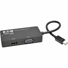 Eaton Tripp Lite Series Keyspan Mini DisplayPort to VGA/DVI/HDMI All-in-One Video Converter Adapter, 4K 30Hz HDMI, DP1.2, Black, 6-in. (15.24 cm) — P137-06N-HDV-4K