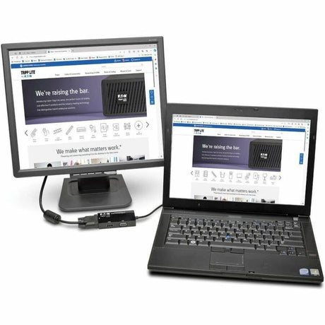 Eaton Tripp Lite Series Keyspan Mini DisplayPort to VGA/DVI/HDMI All-in-One Video Converter Adapter, 4K 30Hz HDMI, DP1.2, Black, 6-in. (15.24 cm) — P137-06N-HDV-4K