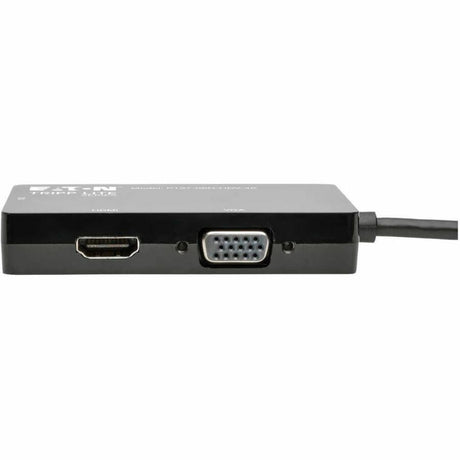 Eaton Tripp Lite Series Keyspan Mini DisplayPort to VGA/DVI/HDMI All-in-One Video Converter Adapter, 4K 30Hz HDMI, DP1.2, Black, 6-in. (15.24 cm) — P137-06N-HDV-4K