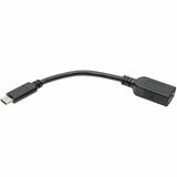 Eaton Tripp Lite Series USB-C to USB-A Adapter (M/F), USB 3.2 Gen 1 (5 Gbps), USB-IF Certified, Thunderbolt 3 Compatible, 6-in. (15.24 cm) — U428-C6N-F