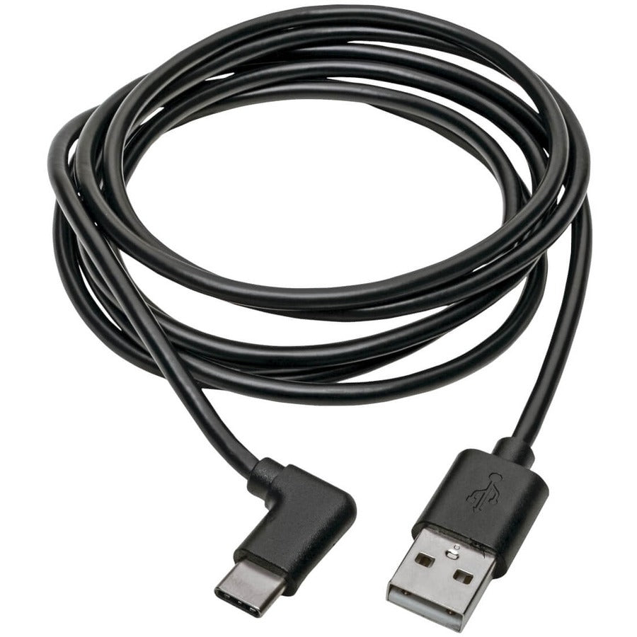 Eaton Tripp Lite Series USB-A to USB-C Cable, Right-Angle USB-C, USB 2.0, (M/M), 6 ft. (1.83 m) — U038-006-CRA