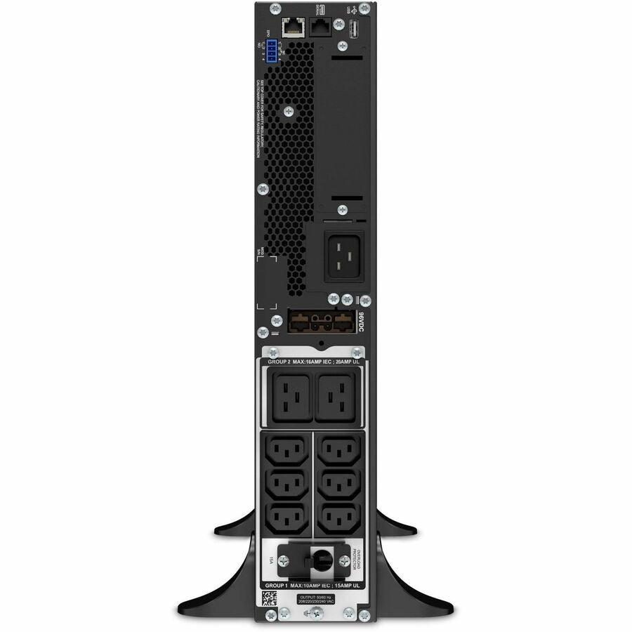 APC Smart-UPS On-Line, 3kVA, Tower, 208V/230V, 6x C13+2x C19 IEC outlets, SmartSlot, Extended runtime, W/O rail kit — SRT3000XLW-IEC