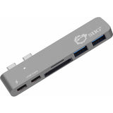 SIIG Thunderbolt 3 USB-C Hub with Card Reader & PD Adapter - Space Gray — JU-TB0312-S1