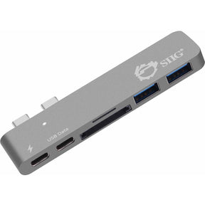 SIIG Thunderbolt 3 USB-C Hub with Card Reader & PD Adapter - Space Gray — JU-TB0312-S1