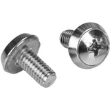 StarTech.com Rack Screws - 20 Pack - Installation Tool - 12 mm M6 Screws - M6 Nuts - Cabinet Mounting Screws and Cage Nuts — CABSCRWM620