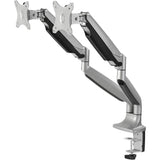 SIIG High Premium Aluminum Gas Spring Desk Mount - Dual Monitor - Fits 13" to 32" monitors - Max load 19.8Ibs(each) — CE-MT2E12-S1