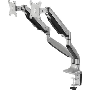 SIIG High Premium Aluminum Gas Spring Desk Mount - Dual Monitor - Fits 13" to 32" monitors - Max load 19.8Ibs(each) — CE-MT2E12-S1
