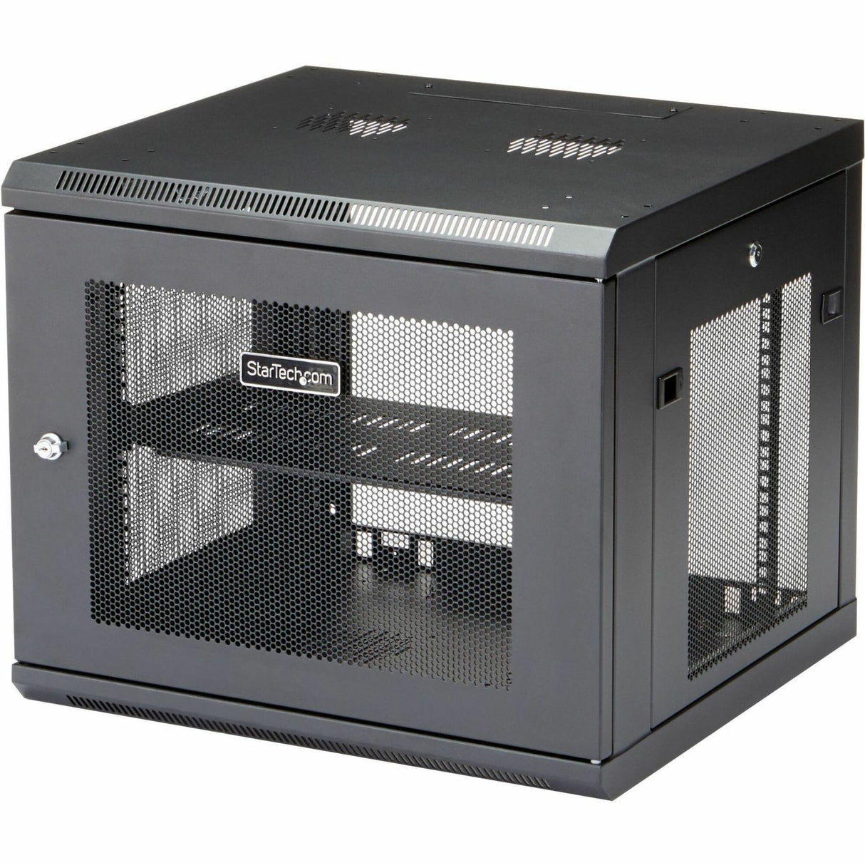 StarTech.com 4-Post 9U Wall Mount Network Cabinet, 19" Wall-Mounted Server Rack for Data / Computer Equipment, Small IT Rack Enclosure — RK920WALM