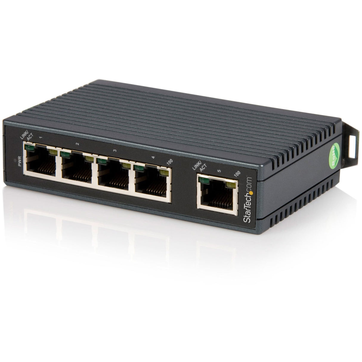 StarTech.com 5 Port Industrial Ethernet Switch - DIN Rail Mountable — IES5102