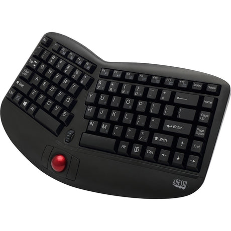 Adesso Tru-Form Media 3150 - 2.4 GHz Wireless Ergo Trackball Keyboard — WKB-3150UB