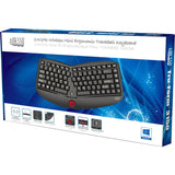 Adesso Tru-Form Media 3150 - 2.4 GHz Wireless Ergo Trackball Keyboard — WKB-3150UB