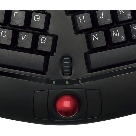 Adesso Tru-Form Media 3150 - 2.4 GHz Wireless Ergo Trackball Keyboard — WKB-3150UB