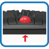 Adesso Tru-Form Media 3150 - 2.4 GHz Wireless Ergo Trackball Keyboard — WKB-3150UB