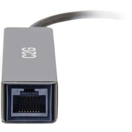 C2G USB-C to Enternet Network Adapter Converter - Type C Male/USB 3.0 to RJ45 - Black — 29826