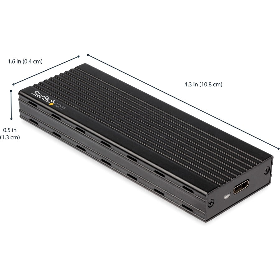 StarTech.com USB-C (10Gbps) to M.2 NVMe SSD Enclosure - Portable M.2 PCIe Aluminum Case - 1GB/s Read & Write - Mac & PC — M2E1BMU31C