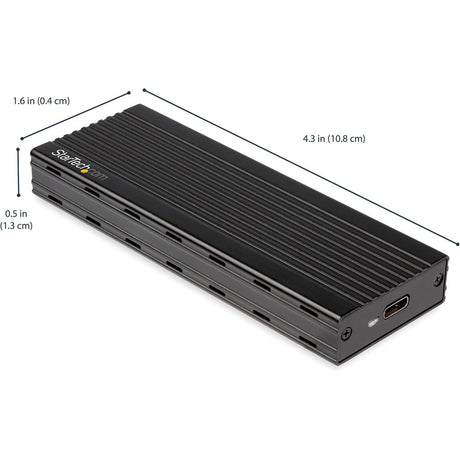 StarTech.com USB-C (10Gbps) to M.2 NVMe SSD Enclosure - Portable M.2 PCIe Aluminum Case - 1GB/s Read & Write - Mac & PC — M2E1BMU31C