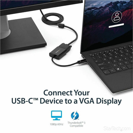 StarTech.com USB-C to VGA Adapter - Thunderbolt 3 Compatible - USB C Adapter - USB Type C to VGA Dongle Converter — CDP2VGA