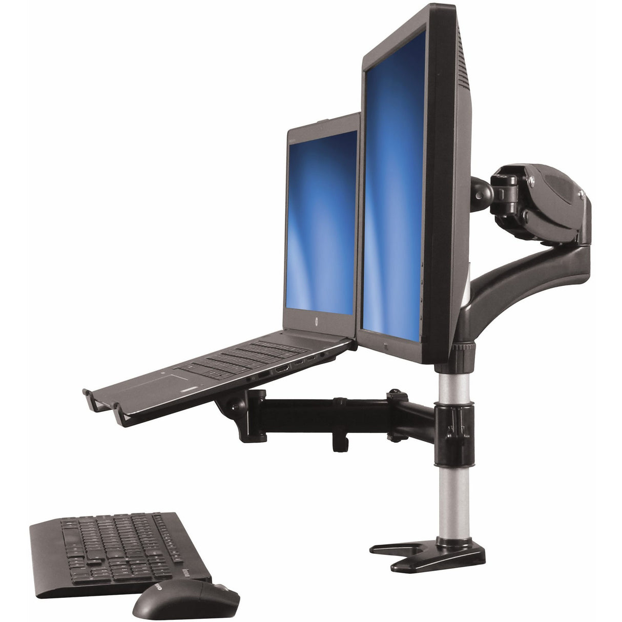 StarTech.com Laptop Monitor Stand, Computer Monitor Stand, Articulating, VESA Mount Monitor Desk Mount, For up to 27"(17.6lb/8kg) Displays — ARMUNONB