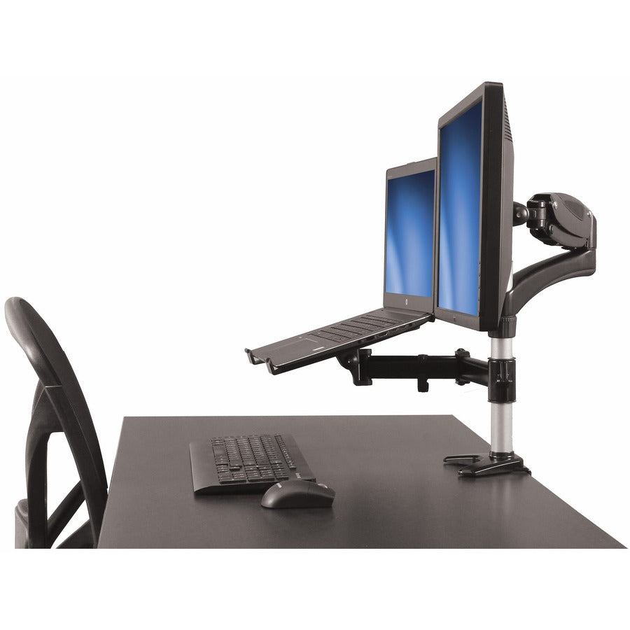 StarTech.com Laptop Monitor Stand, Computer Monitor Stand, Articulating, VESA Mount Monitor Desk Mount, For up to 27"(17.6lb/8kg) Displays — ARMUNONB