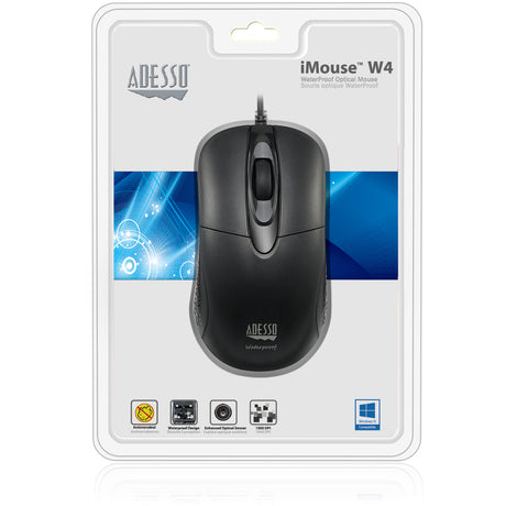 Adesso iMouse W4 Waterproof Antimicrobial Optical Mouse — iMouseW4