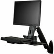 StarTech.com Wall Mount Workstation, Full Motion Standing Desk, Ergonomic Height Adjustable Monitor & Keyboard Tray Arm, For VESA Display — WALLSTS1