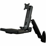 StarTech.com Wall Mount Workstation, Full Motion Standing Desk, Ergonomic Height Adjustable Monitor & Keyboard Tray Arm, For VESA Display — WALLSTS1