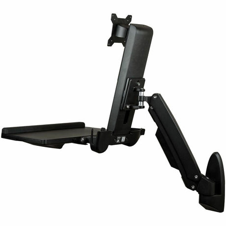 StarTech.com Wall Mount Workstation, Full Motion Standing Desk, Ergonomic Height Adjustable Monitor & Keyboard Tray Arm, For VESA Display — WALLSTS1