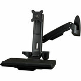 StarTech.com Wall Mount Workstation, Full Motion Standing Desk, Ergonomic Height Adjustable Monitor & Keyboard Tray Arm, For VESA Display — WALLSTS1