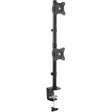 StarTech.com Desk Mount Dual Monitor Mount, Vertical, Steel Dual Monitor Arm, For VESA Mount Monitors up to 27" (22lb/10kg), Adjustable — ARMDUALV