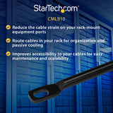 StarTech.com Horizontal Cable Lacing Bar for Racks - Horizontal Cable Manager - 10 Pack — CMLB10
