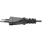 Eaton Tripp Lite Series European Computer Power Cord, C7 to Schuko, 2.5A, 250V, 18 AWG, 6 ft. (1.83 m), Black — P059-006