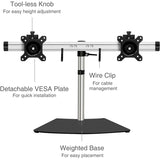 SIIG Easy-Adjust Dual Monitor Desk Stand - 13" to 27" — CE-MT2011-S1