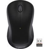 Logitech M310 Wireless Mouse, 2.4 GHz with USB Nano Receiver, 1000 DPI Optical Tracking, Ambidextrous, Black — 910-004277