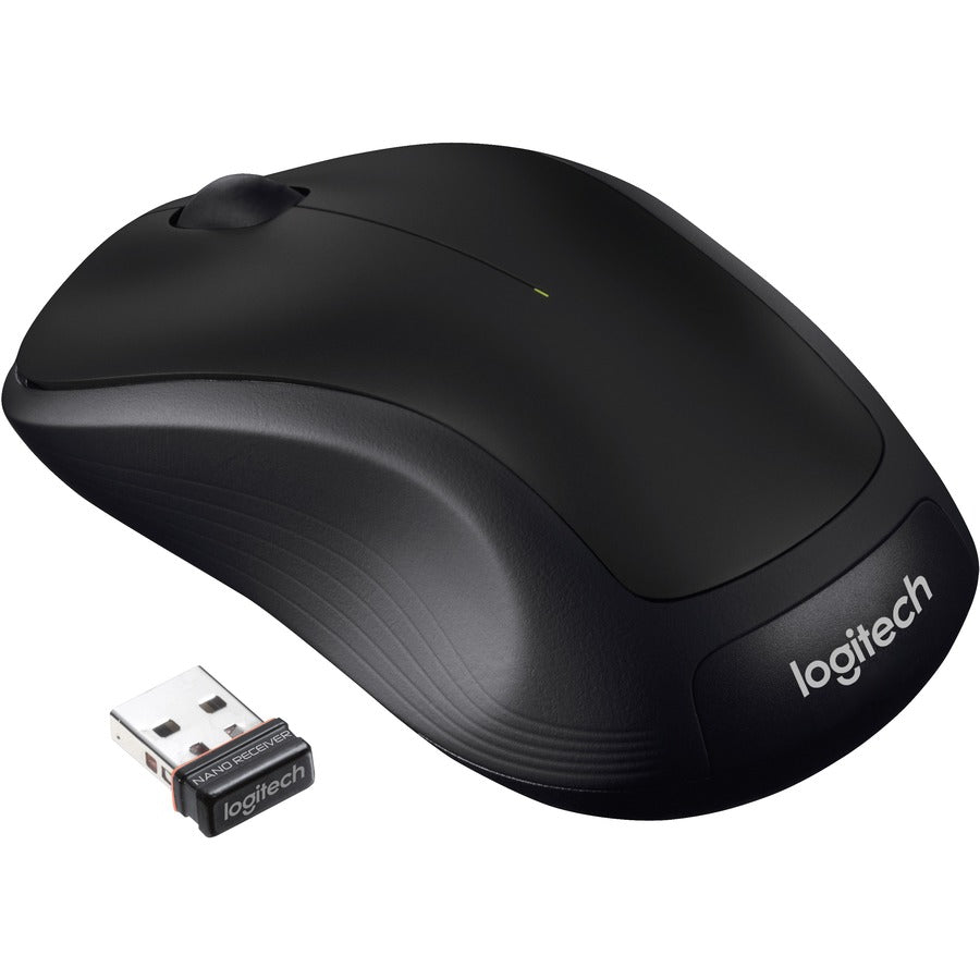 Logitech M310 Wireless Mouse, 2.4 GHz with USB Nano Receiver, 1000 DPI Optical Tracking, Ambidextrous, Black — 910-004277