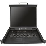 StarTech.com 16 Port Rackmount KVM Console w/ Cables - Integrated KVM Switch w/ 19" LCD - 1U LCD KVM Drawer 50000 MTBF - USB + VGA Support — RKCONS1916K