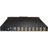 StarTech.com 16 Port Rackmount KVM Console w/ Cables - Integrated KVM Switch w/ 19" LCD - 1U LCD KVM Drawer 50000 MTBF - USB + VGA Support — RKCONS1916K