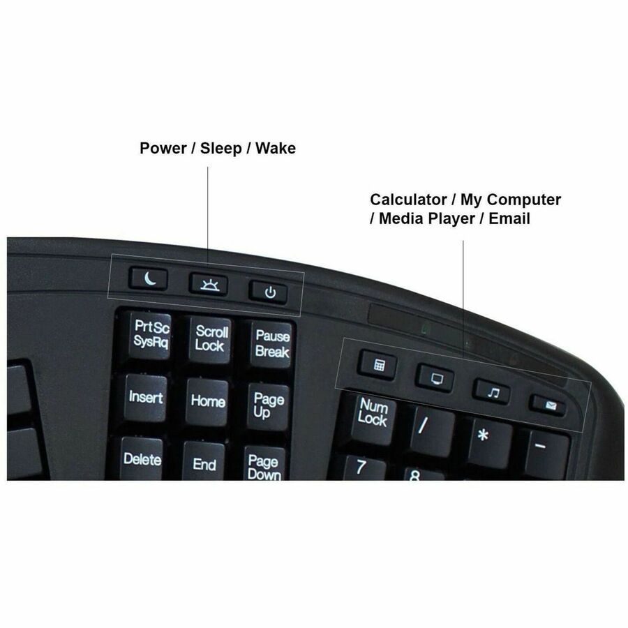 Adesso Tru-Form Ergonomic Touchpad Keyboard — AKB-450UB