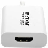 Eaton Tripp Lite Series USB 3.2 Gen1 Type-C to HDMI 4K Adapter with Alternate Mode - DP 1.2, White — U444-06N-HD-AM