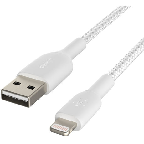Belkin Braided Lightning to USB-A Cable (1m / 3.3ft, White) — CAA002bt1MWH