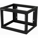 StarTech.com 2-Post 6U Heavy-Duty Wall-Mount Network Rack, 19" Open Frame Server Rack for Computer Equipment, Wall Mount Data Rack — RK619WALLO