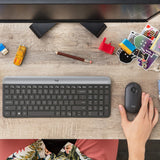 Logitech MK470 Slim Wireless Keyboard and Mouse Combo - Modern Compact Layout, Ultra Quiet - Graphite — 920-009437