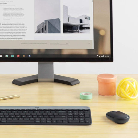 Logitech MK470 Slim Wireless Keyboard and Mouse Combo - Modern Compact Layout, Ultra Quiet - Graphite — 920-009437