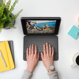 Logitech Rugged Folio Rugged Keyboard/Cover Case (Folio) Apple, Logitech iPad (7th Generation), iPad (8th Generation), iPad (9th Generation) Tablet - Graphite — 920-009312